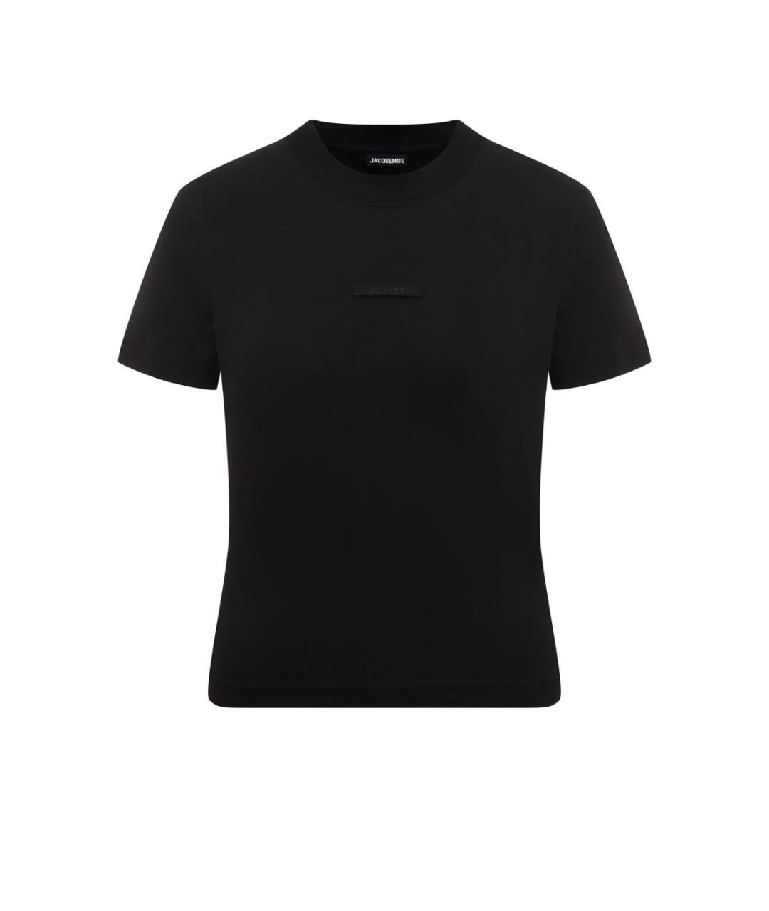 JACQUEMUS Черная хлопковая футболка, фото 1