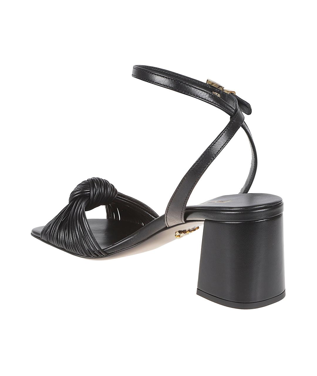 PRADA Черные кожаные босоножки, фото 3