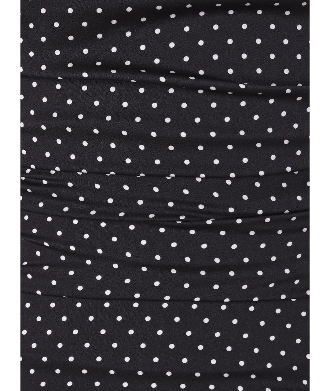 DOLCE&GABBANA Черное шелковое повседневное платье, фото 7