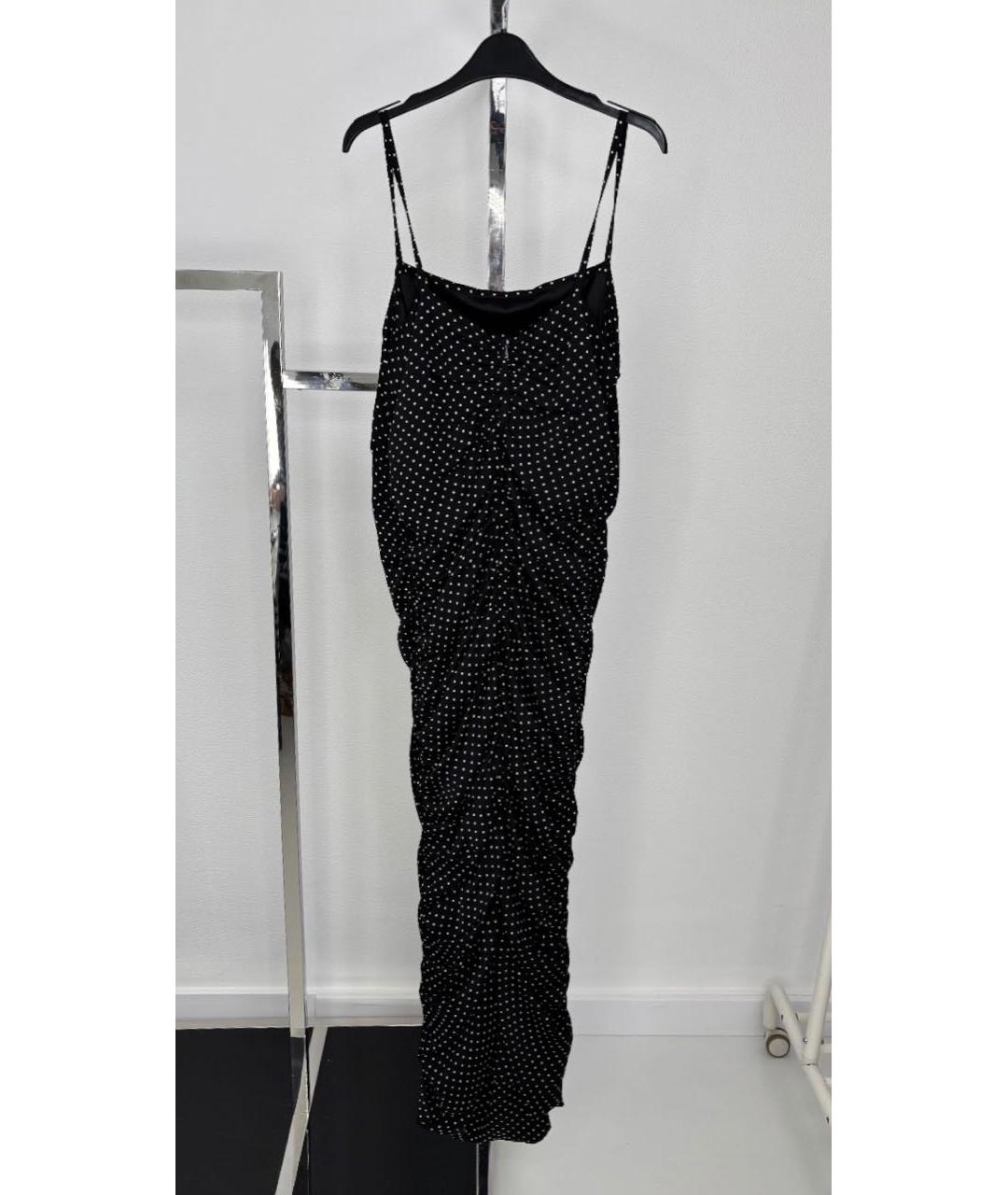 DOLCE&GABBANA Черное шелковое повседневное платье, фото 8