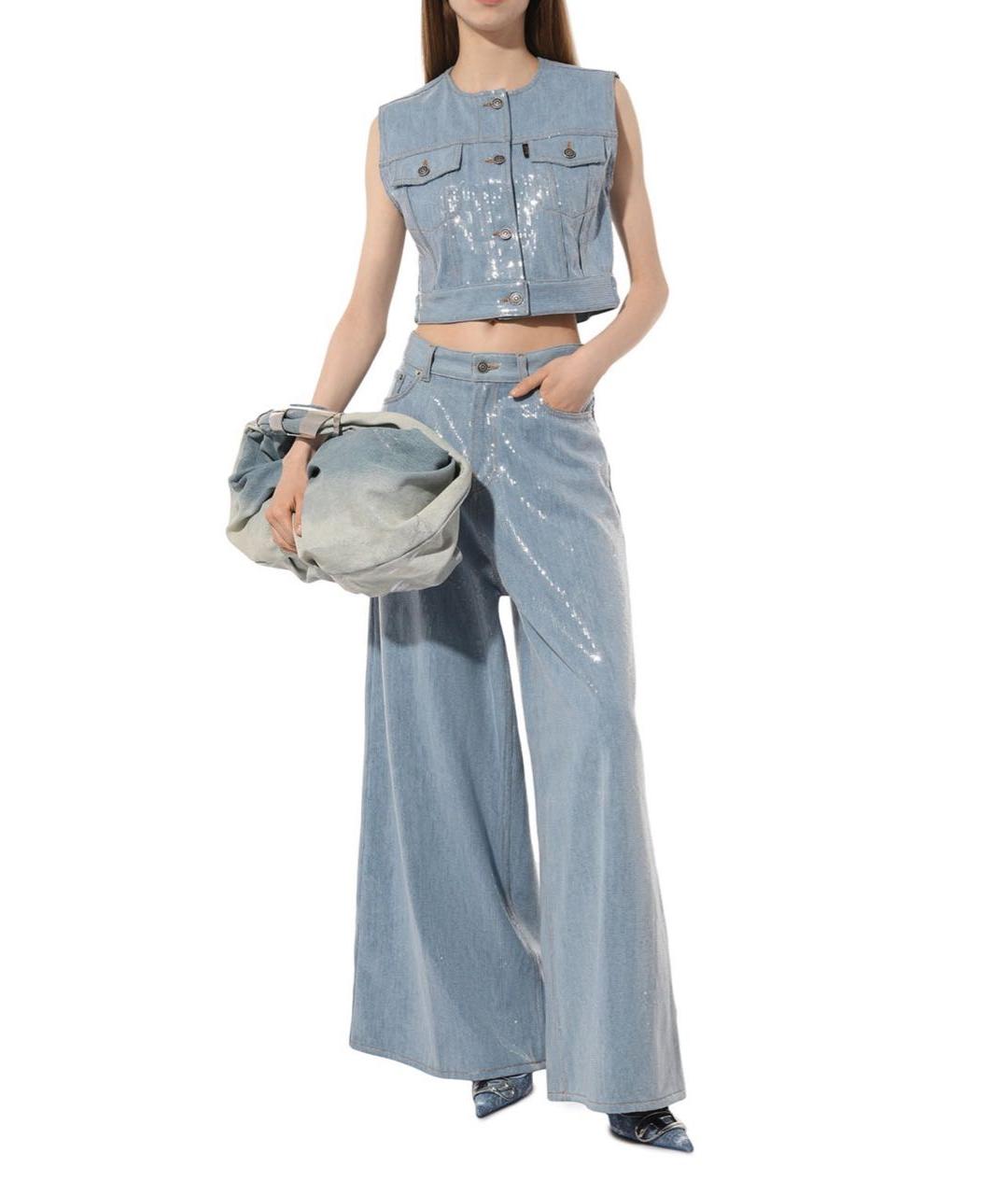 HAIKURE Голубые джинсы клеш, фото 5