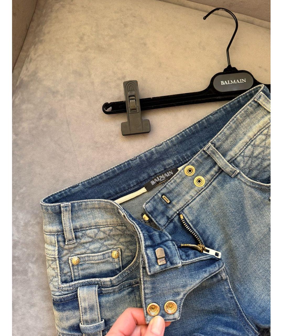 BALMAIN Синие деним шорты, фото 5