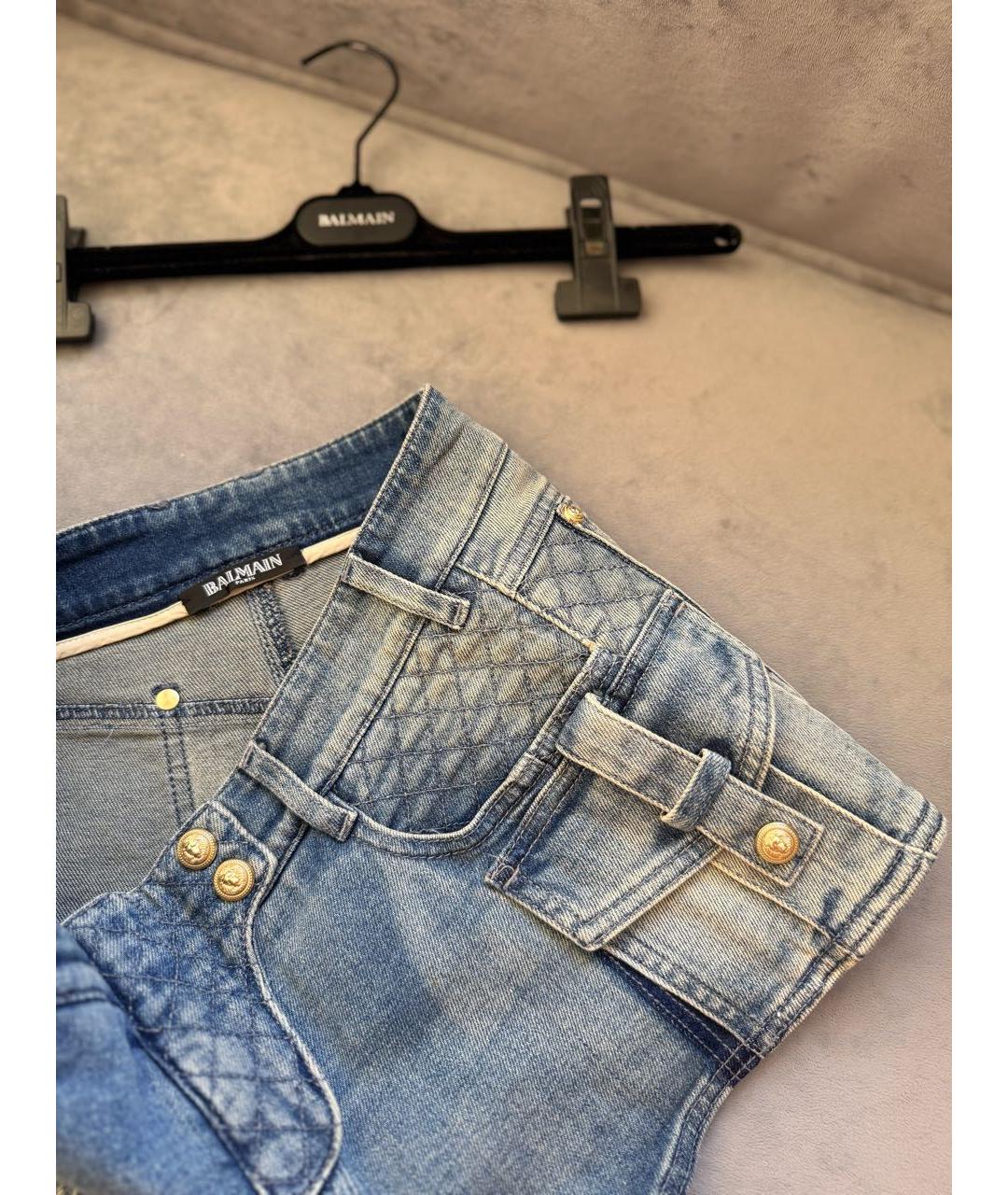 BALMAIN Синие деним шорты, фото 8