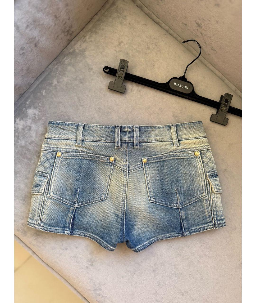 BALMAIN Синие деним шорты, фото 7