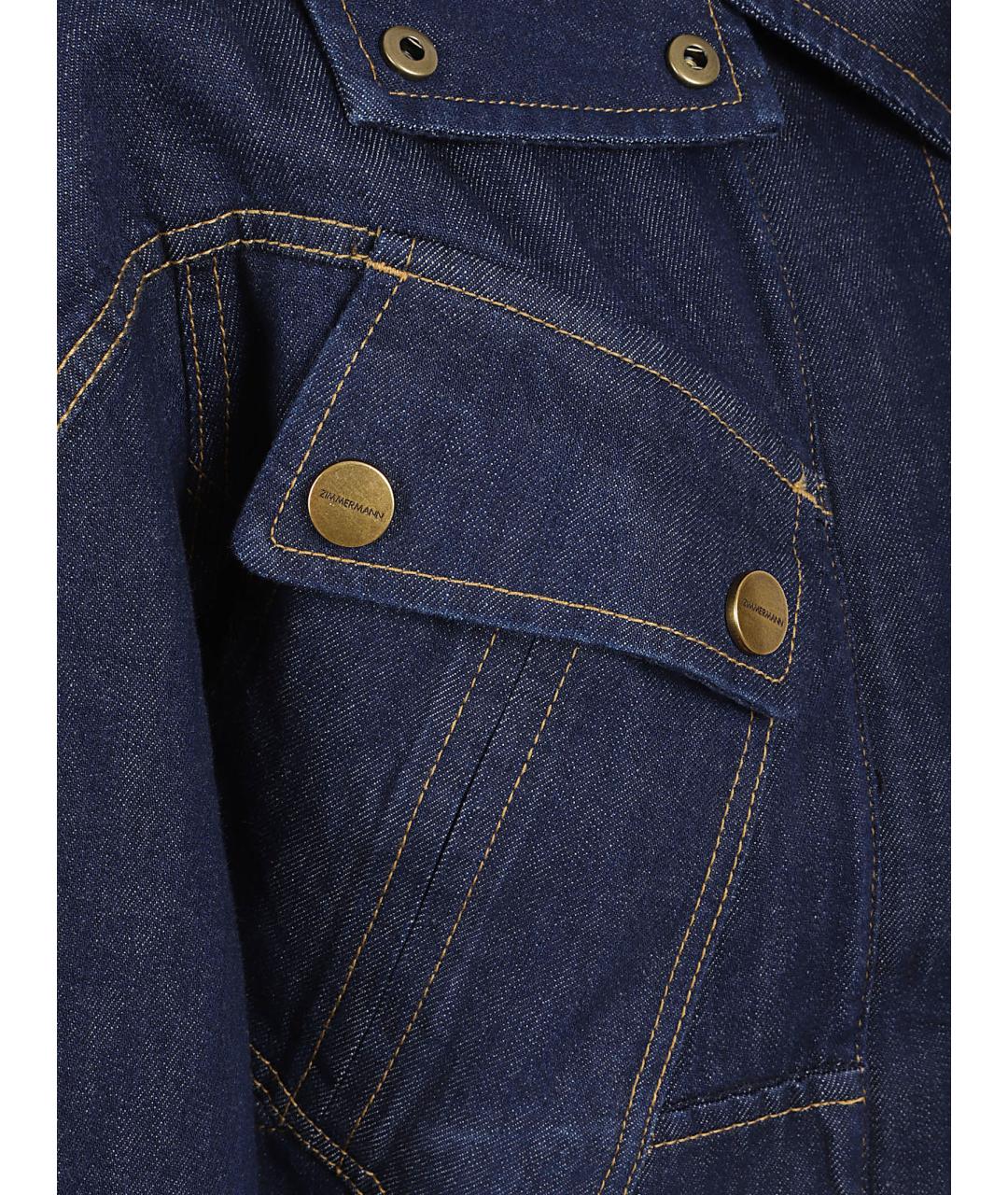 ZIMMERMANN Синяя хлопковая куртка, фото 2