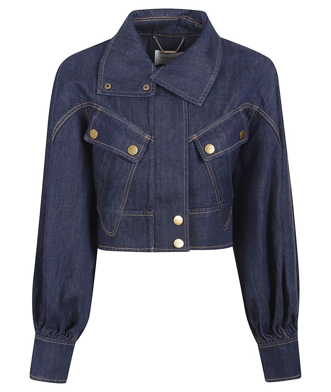 ZIMMERMANN Синяя хлопковая куртка, фото 1