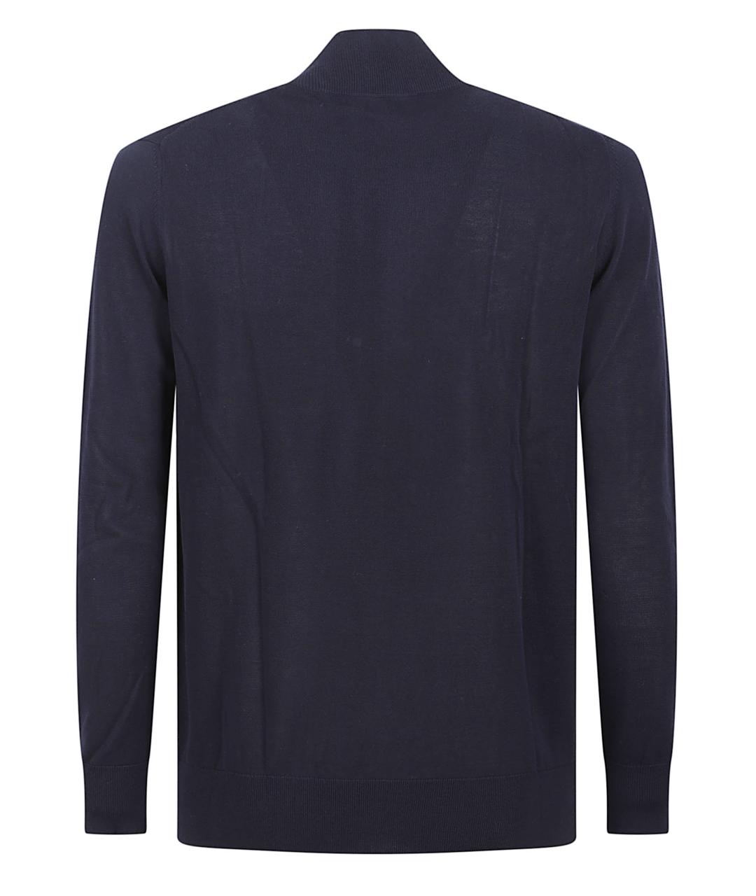 BALLANTYNE Темно-синий хлопковый кардиган, фото 3