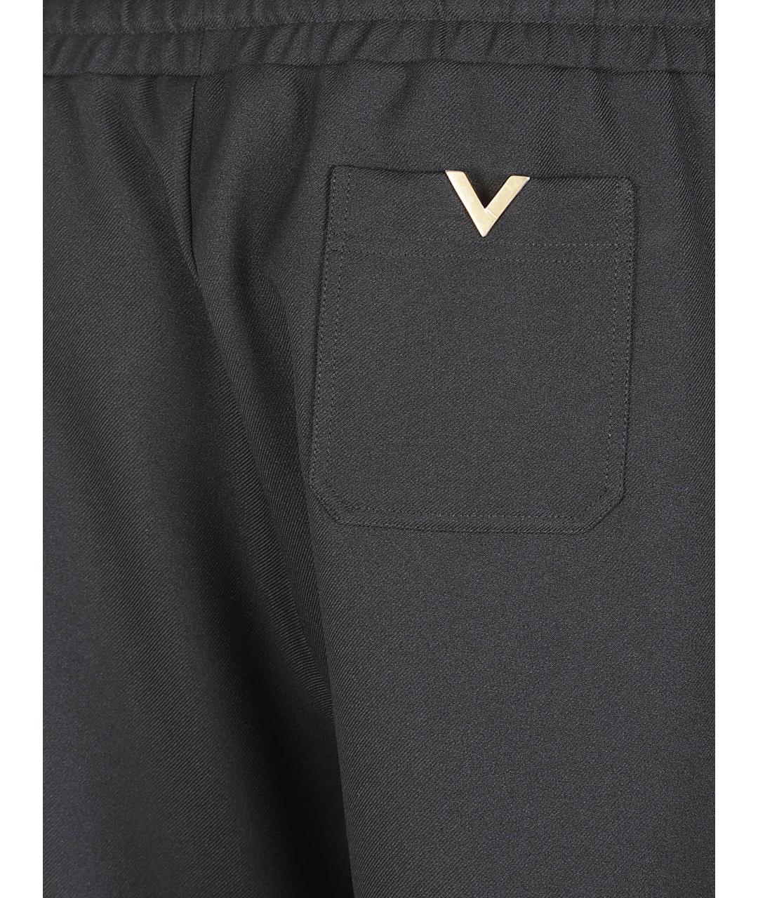 VALENTINO Черные полиэстеровые повседневные брюки, фото 2