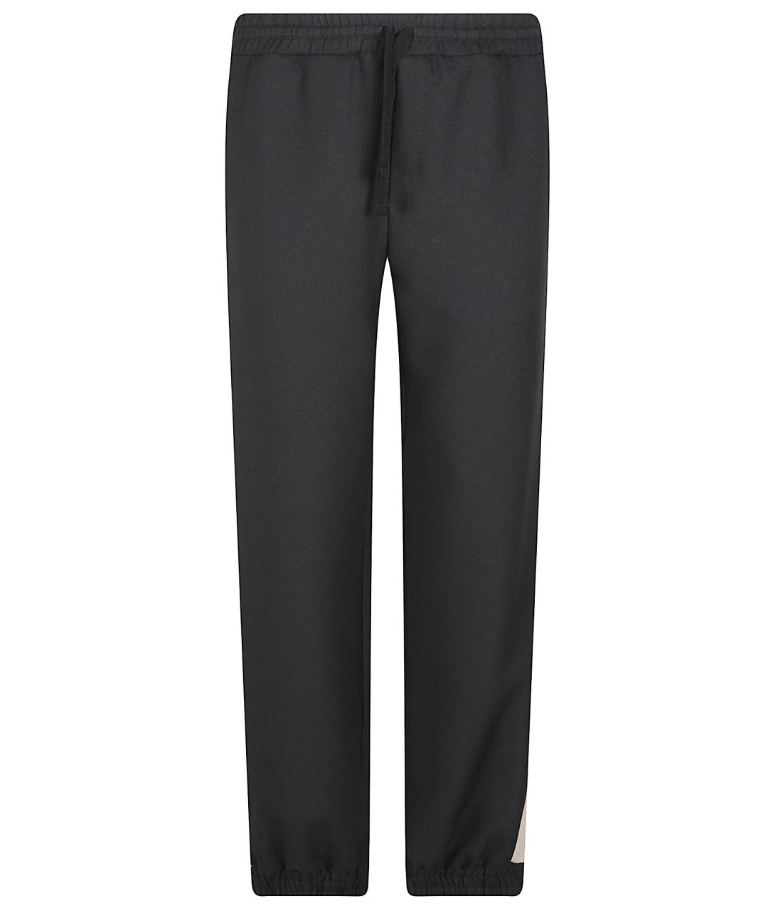 VALENTINO Черные полиэстеровые повседневные брюки, фото 1