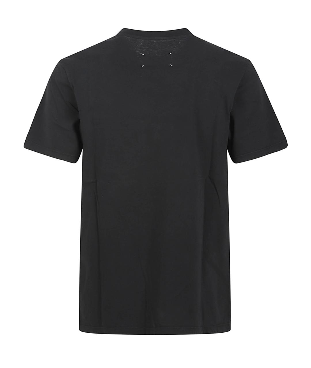 MAISON MARGIELA Черная хлопковая футболка, фото 3