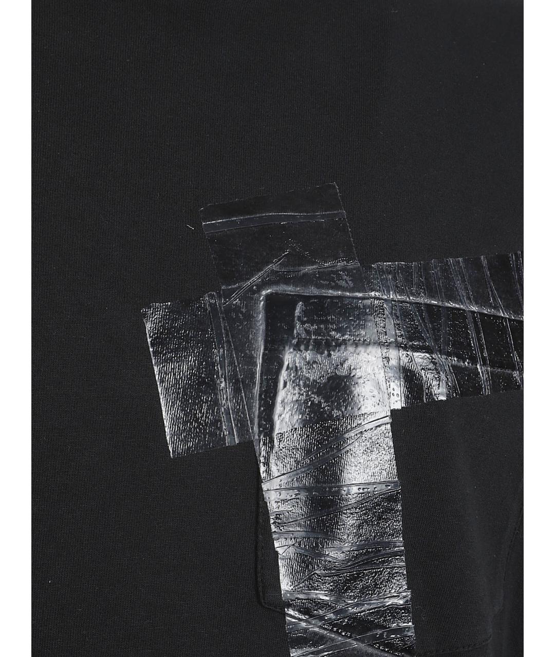 MAISON MARGIELA Черная хлопковая футболка, фото 2