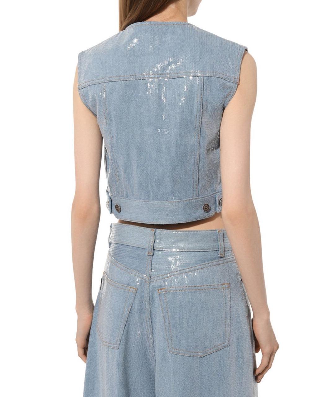HAIKURE Голубой деним жилет, фото 3