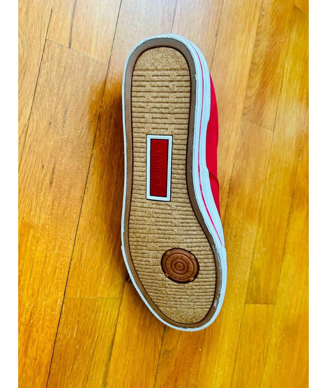 RALPH LAUREN Красные текстильные кеды, фото 4
