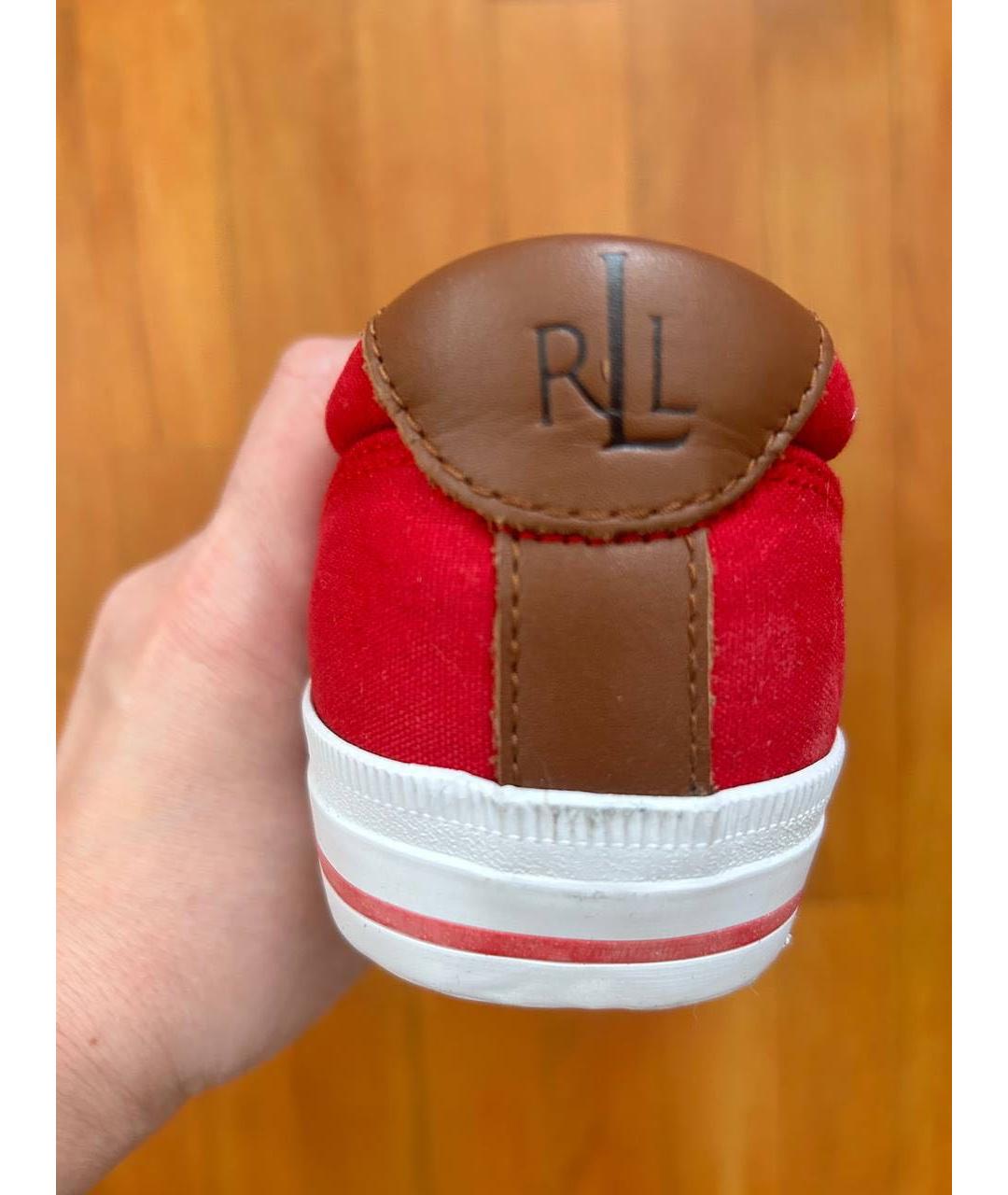RALPH LAUREN Красные текстильные кеды, фото 3