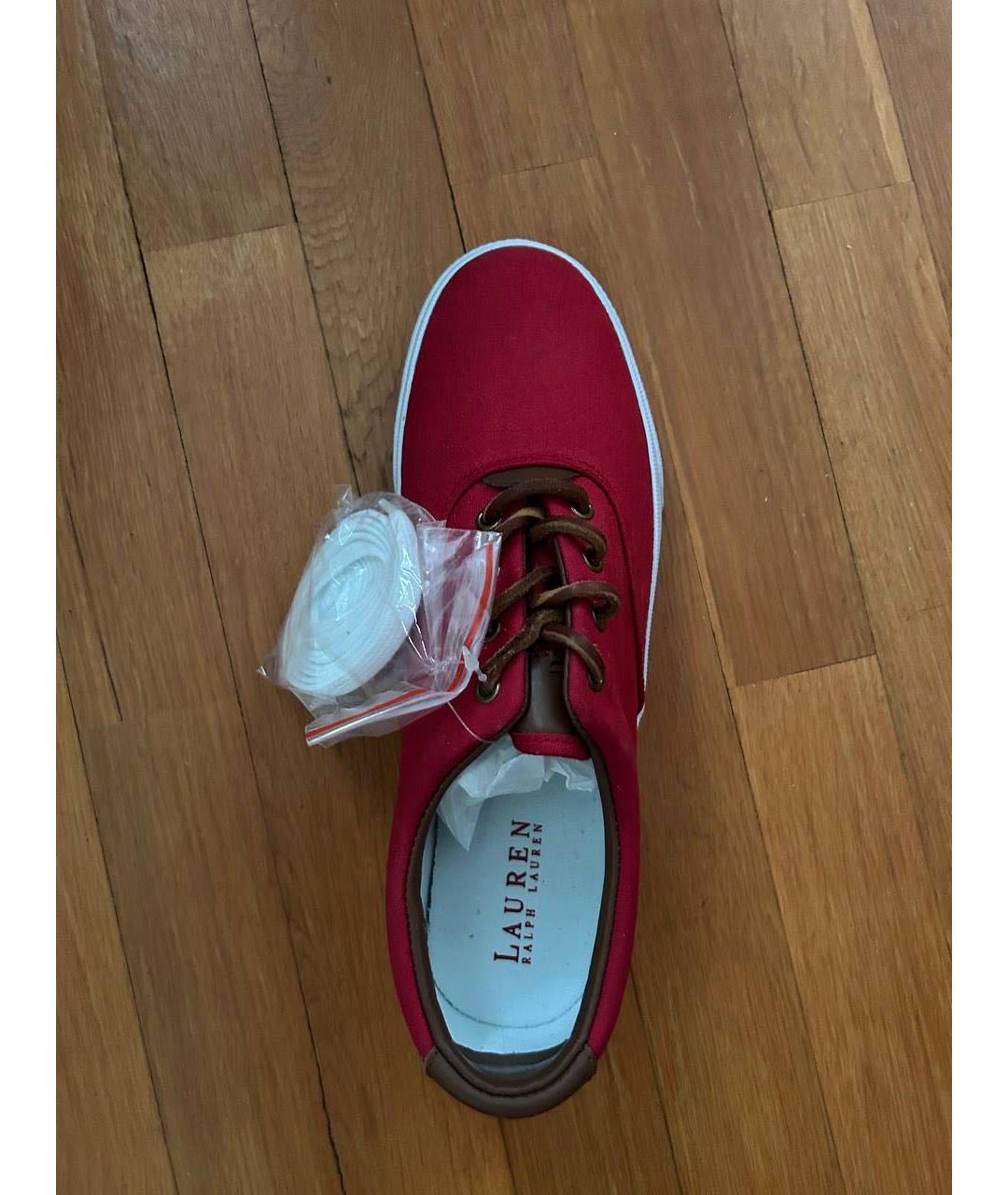 RALPH LAUREN Красные текстильные кеды, фото 2