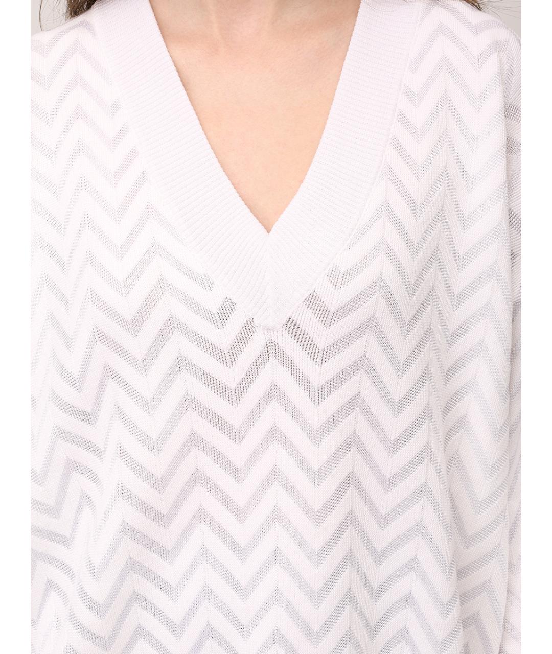 MISSONI Белый хлопковый джемпер / свитер, фото 5