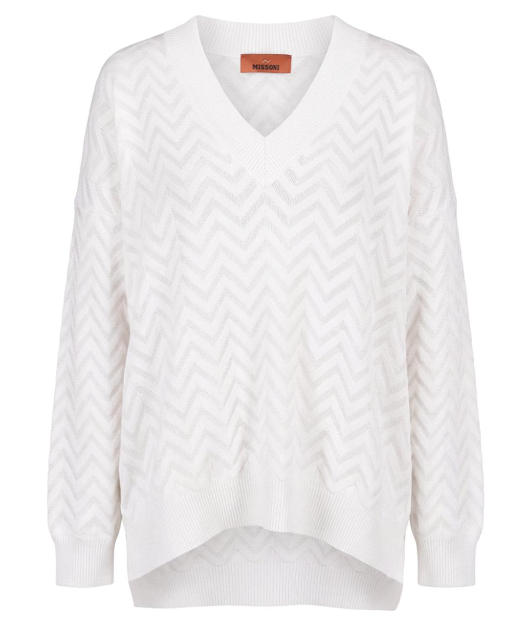 MISSONI Белый хлопковый джемпер / свитер, фото 1