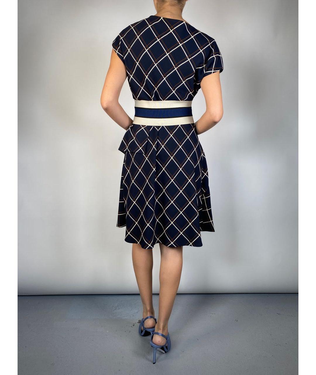 SPORT MAX CODE Темно-синее полиэстеровое повседневное платье, фото 6