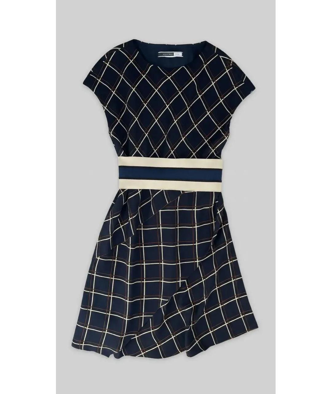 SPORT MAX CODE Темно-синее полиэстеровое повседневное платье, фото 7