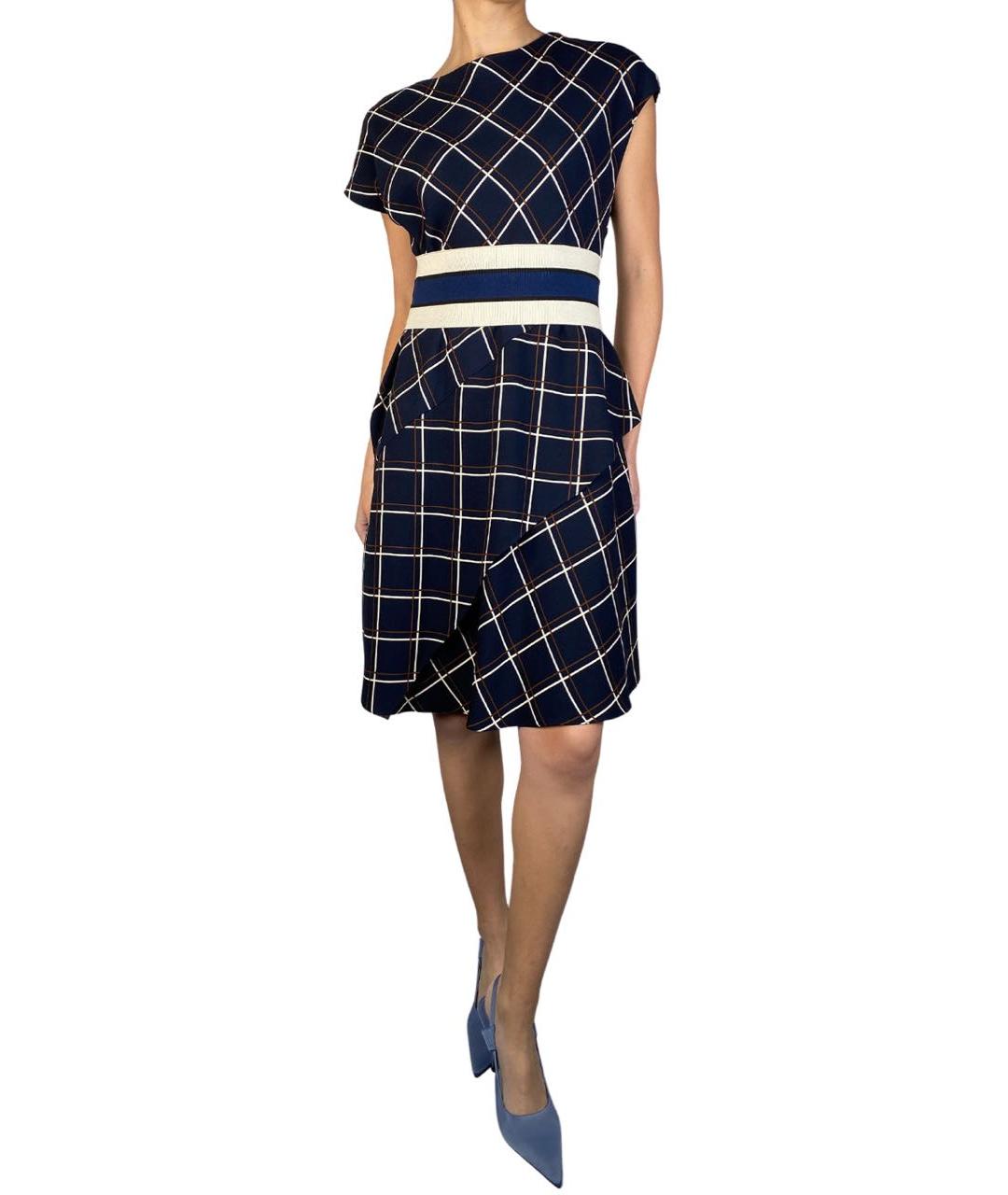 SPORT MAX CODE Темно-синее полиэстеровое повседневное платье, фото 5