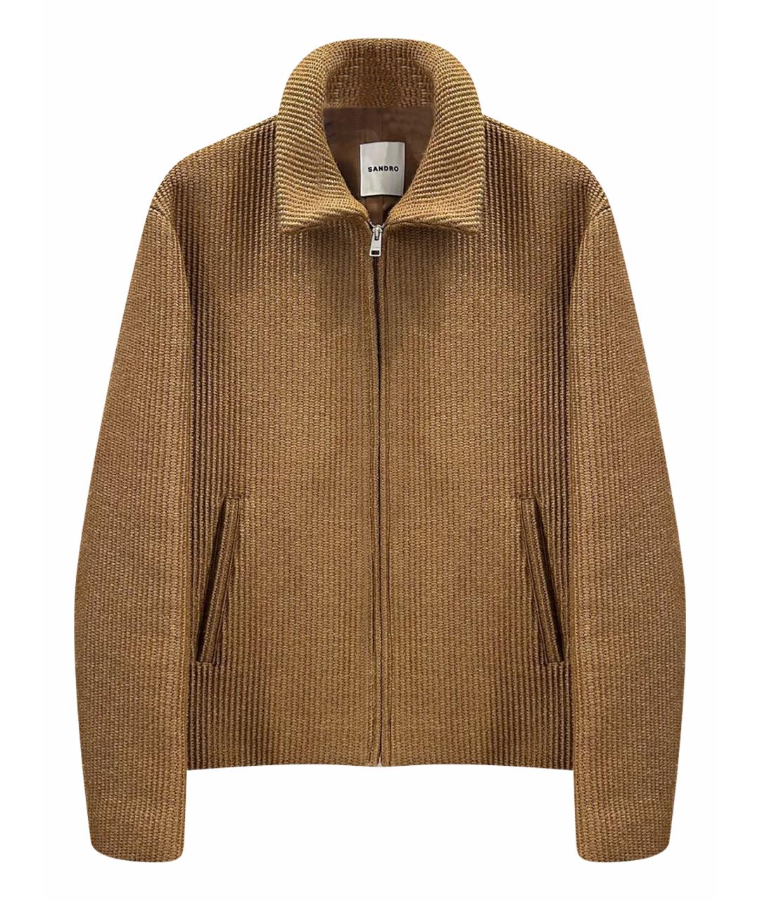 SANDRO Бежевая хлопковая куртка, фото 1