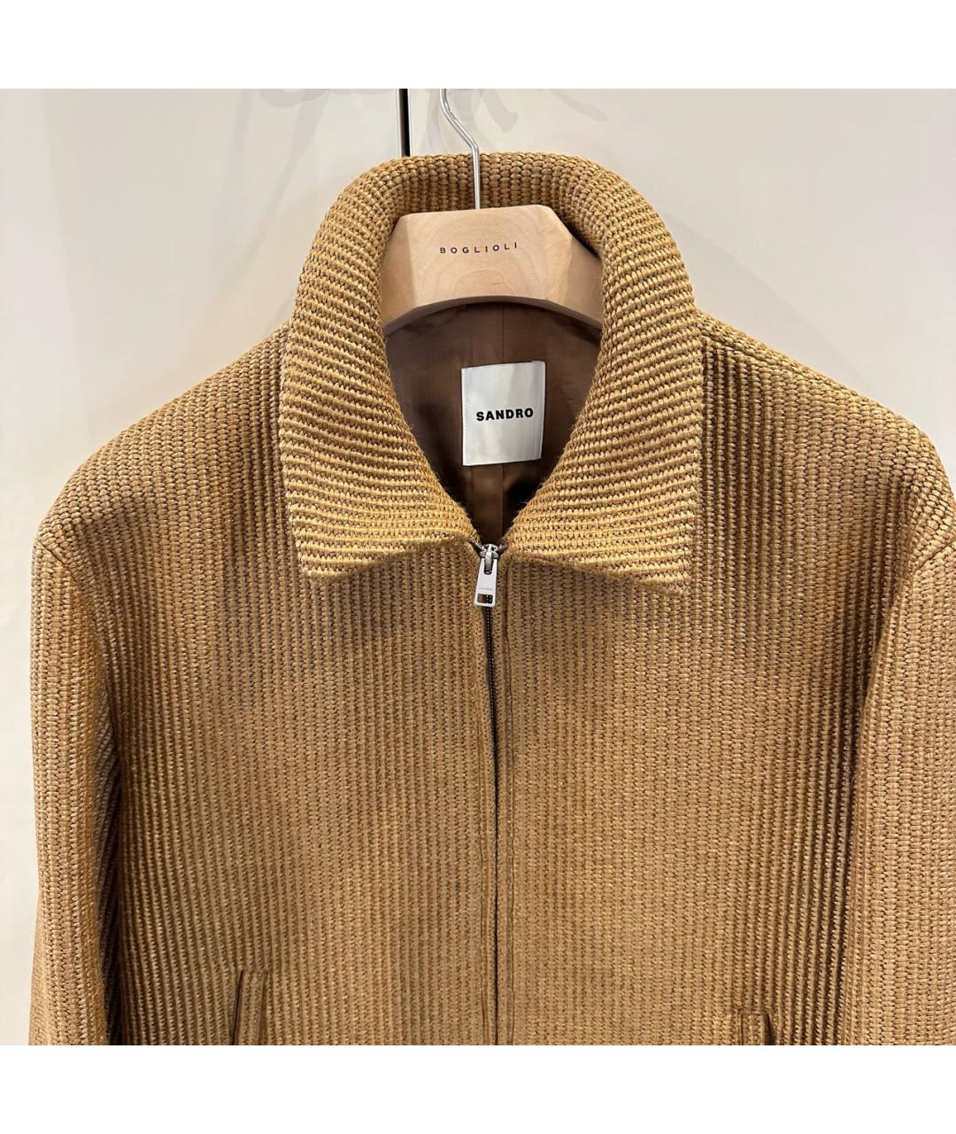 SANDRO Бежевая хлопковая куртка, фото 3