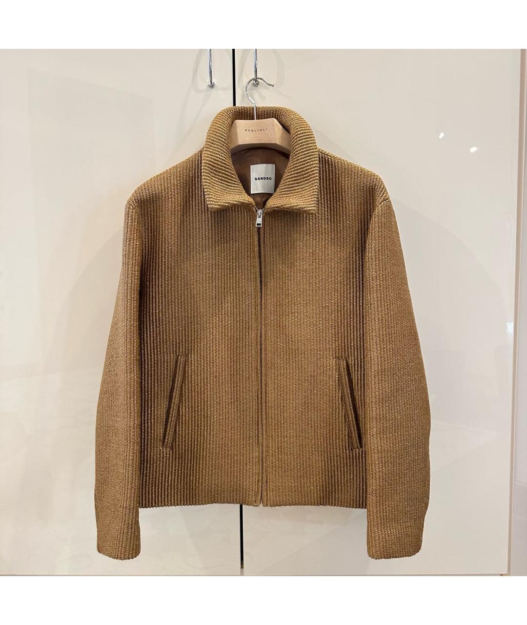 SANDRO Бежевая хлопковая куртка, фото 9