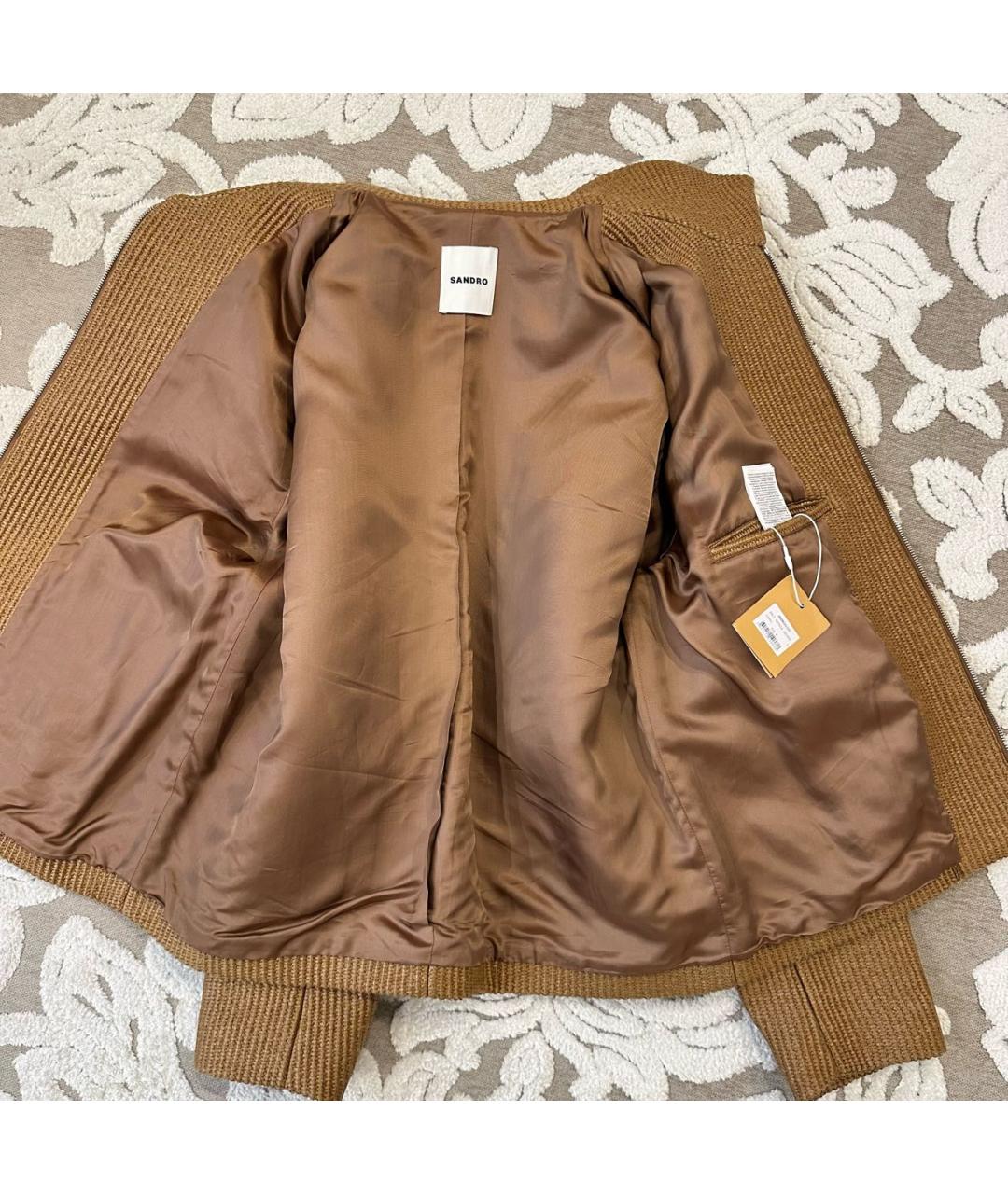 SANDRO Бежевая хлопковая куртка, фото 6