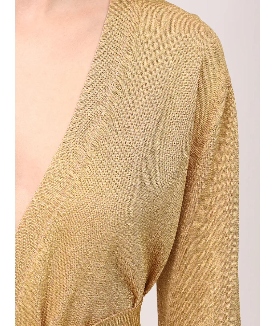 MISSONI Золотой вискозный кардиган, фото 5