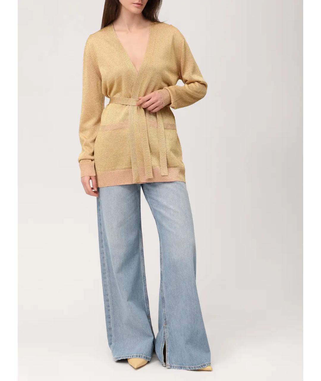 MISSONI Золотой вискозный кардиган, фото 2