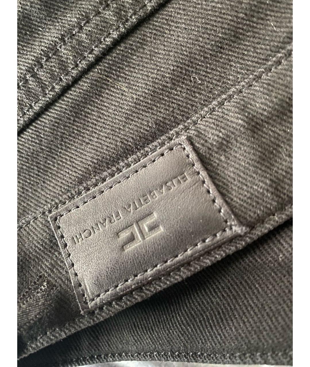 ELISABETTA FRANCHI Черные хлопко-эластановые джинсы слим, фото 7