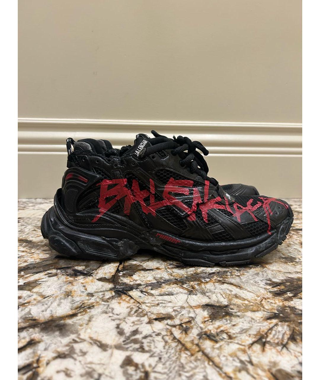 BALENCIAGA Черные низкие кроссовки / кеды, фото 5