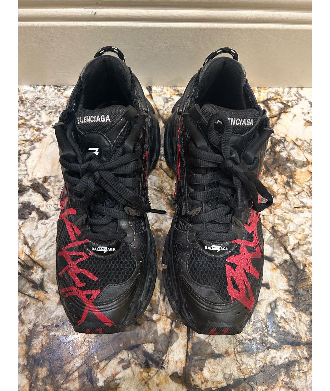 BALENCIAGA Черные низкие кроссовки / кеды, фото 2