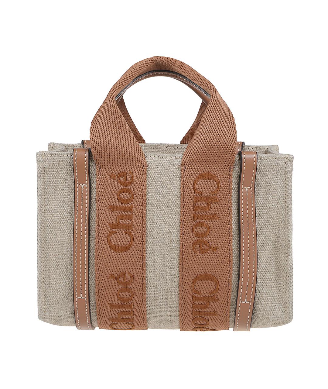 CHLOE Бежевая тканевая сумка тоут, фото 1