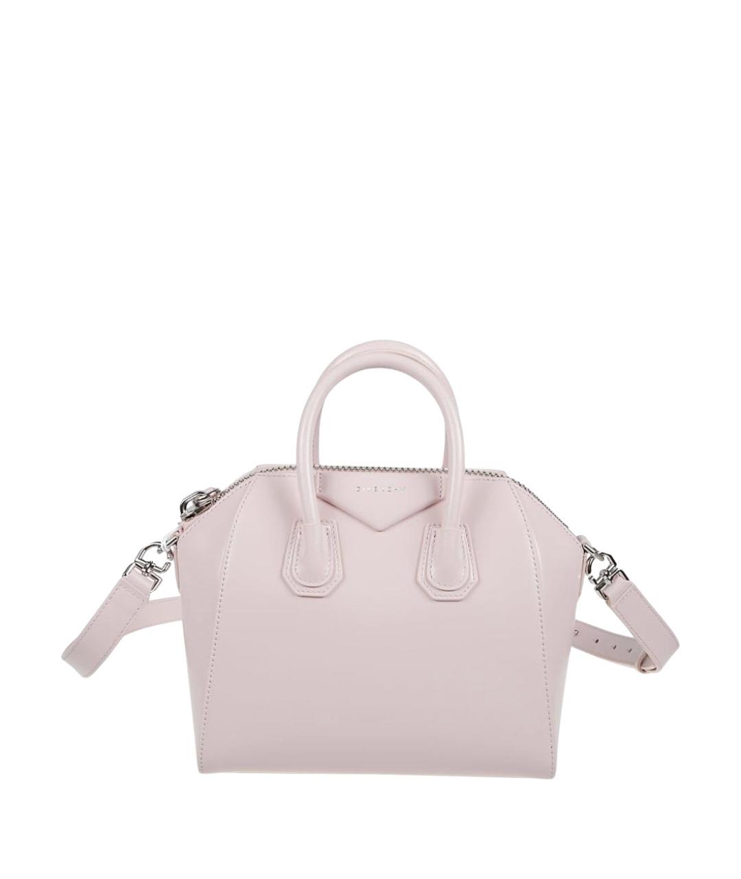 GIVENCHY Розовая кожаная сумка с короткими ручками, фото 1
