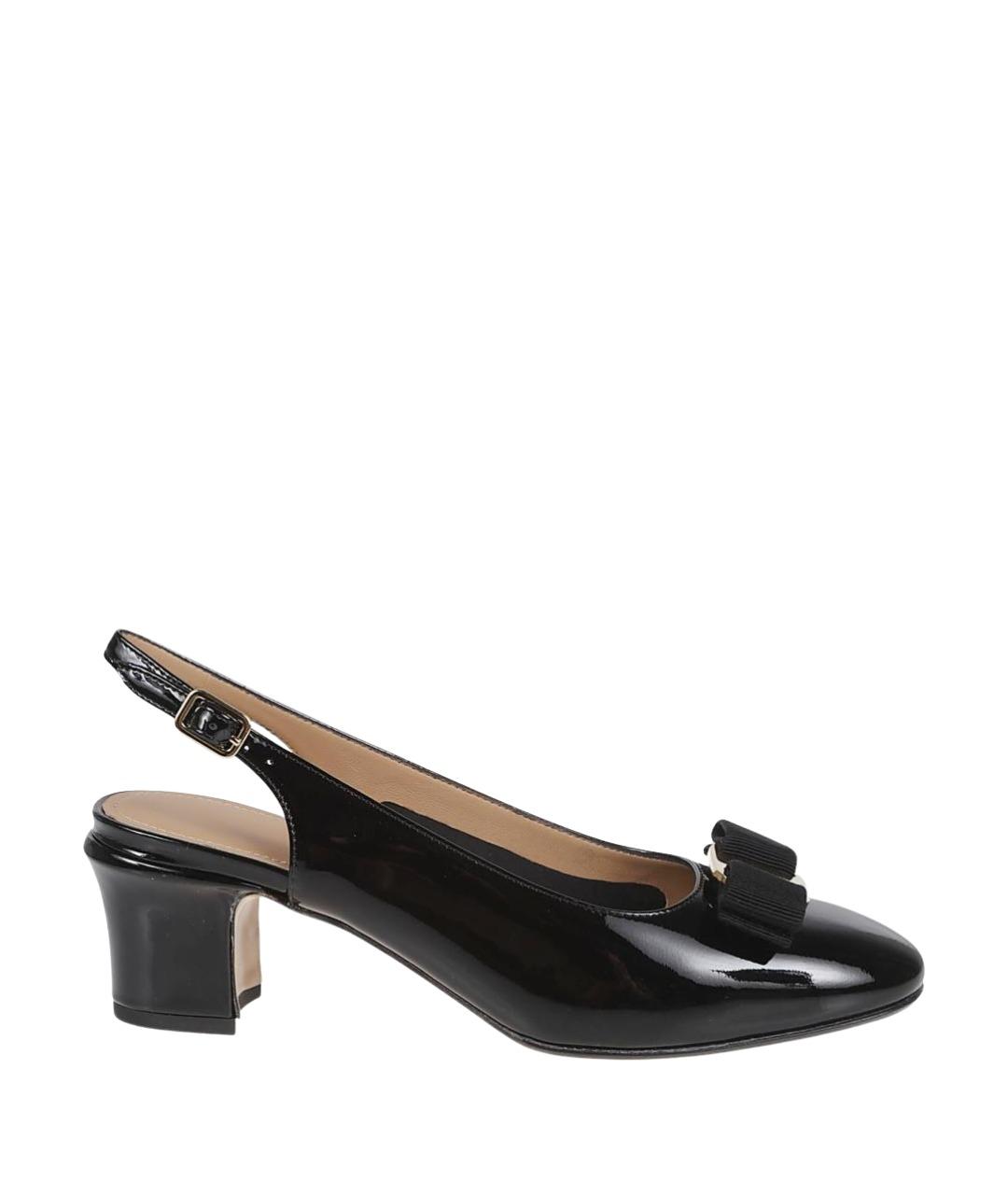 FERRAGAMO Черные туфли из лакированной кожи, фото 1