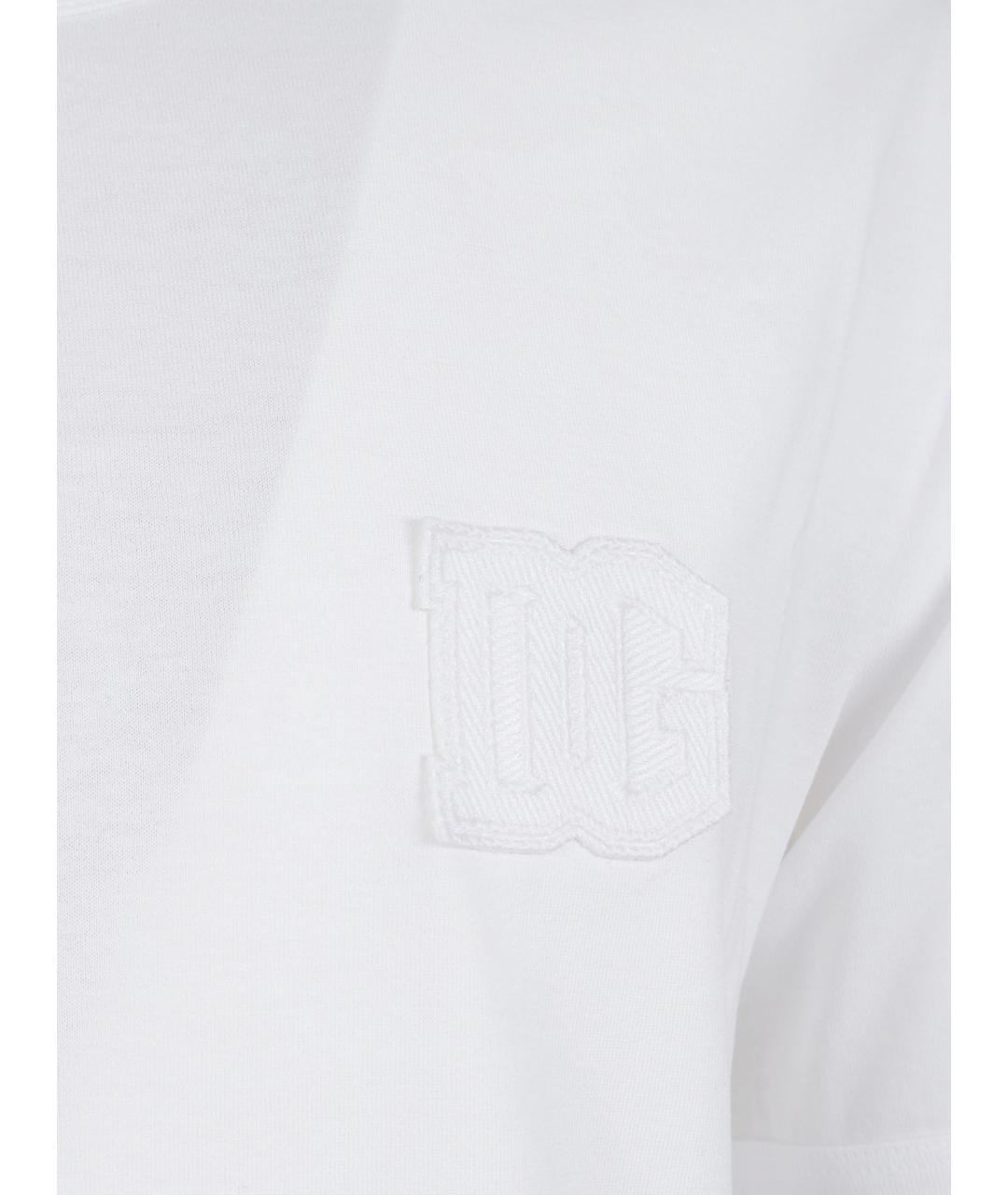 DOLCE&GABBANA Белая хлопковая футболка, фото 2