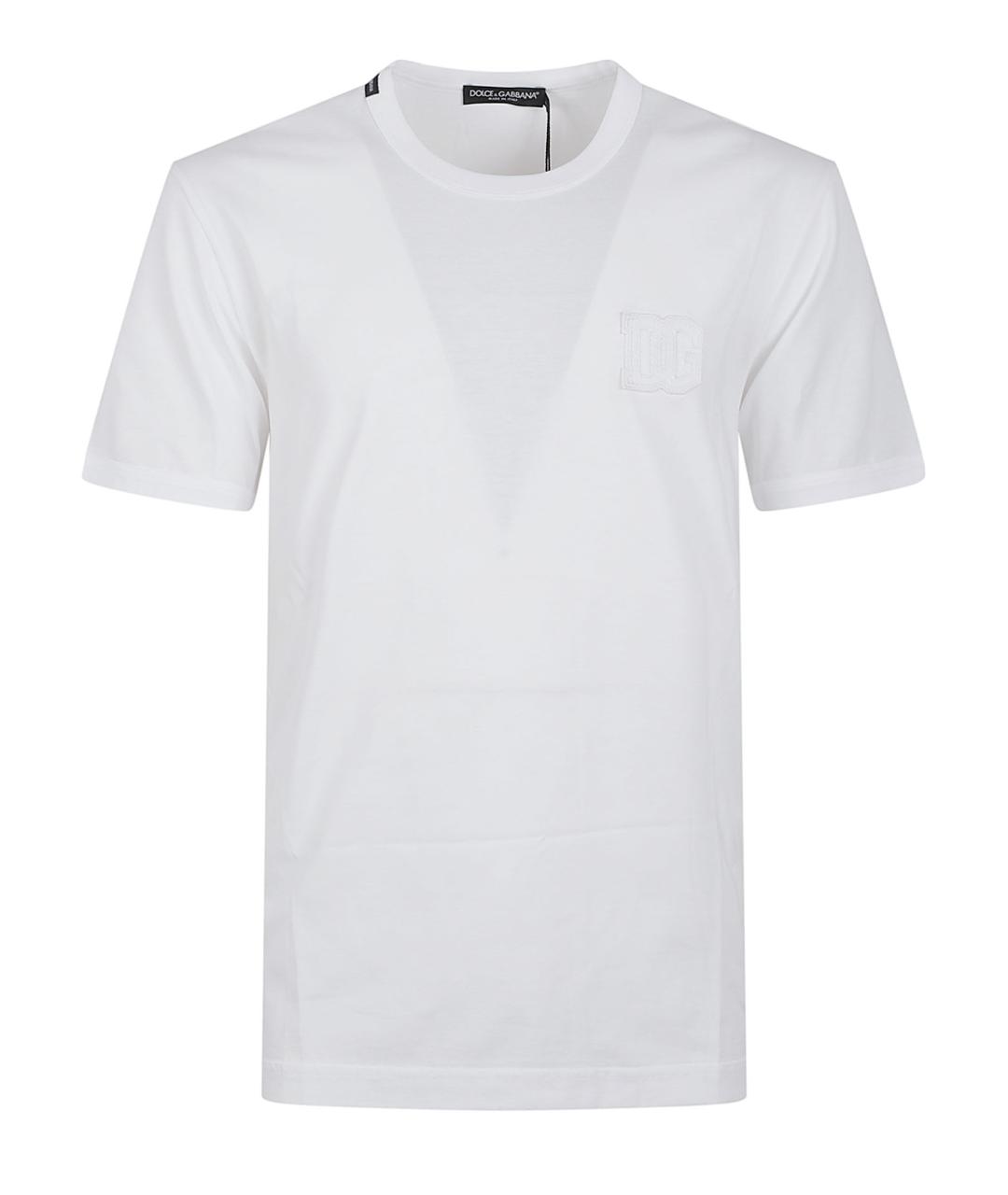 DOLCE&GABBANA Белая хлопковая футболка, фото 1