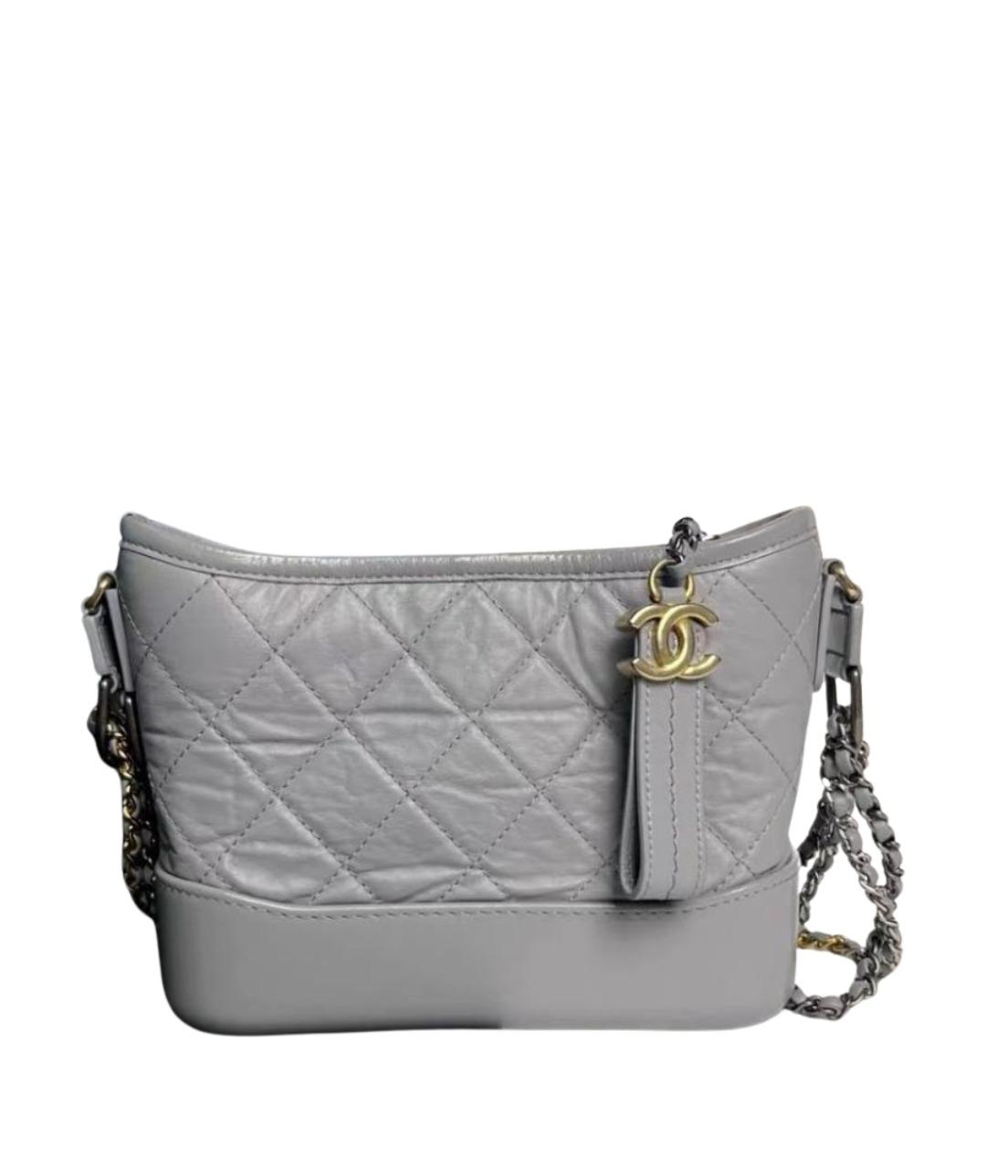 CHANEL Серая кожаная сумка через плечо, фото 1
