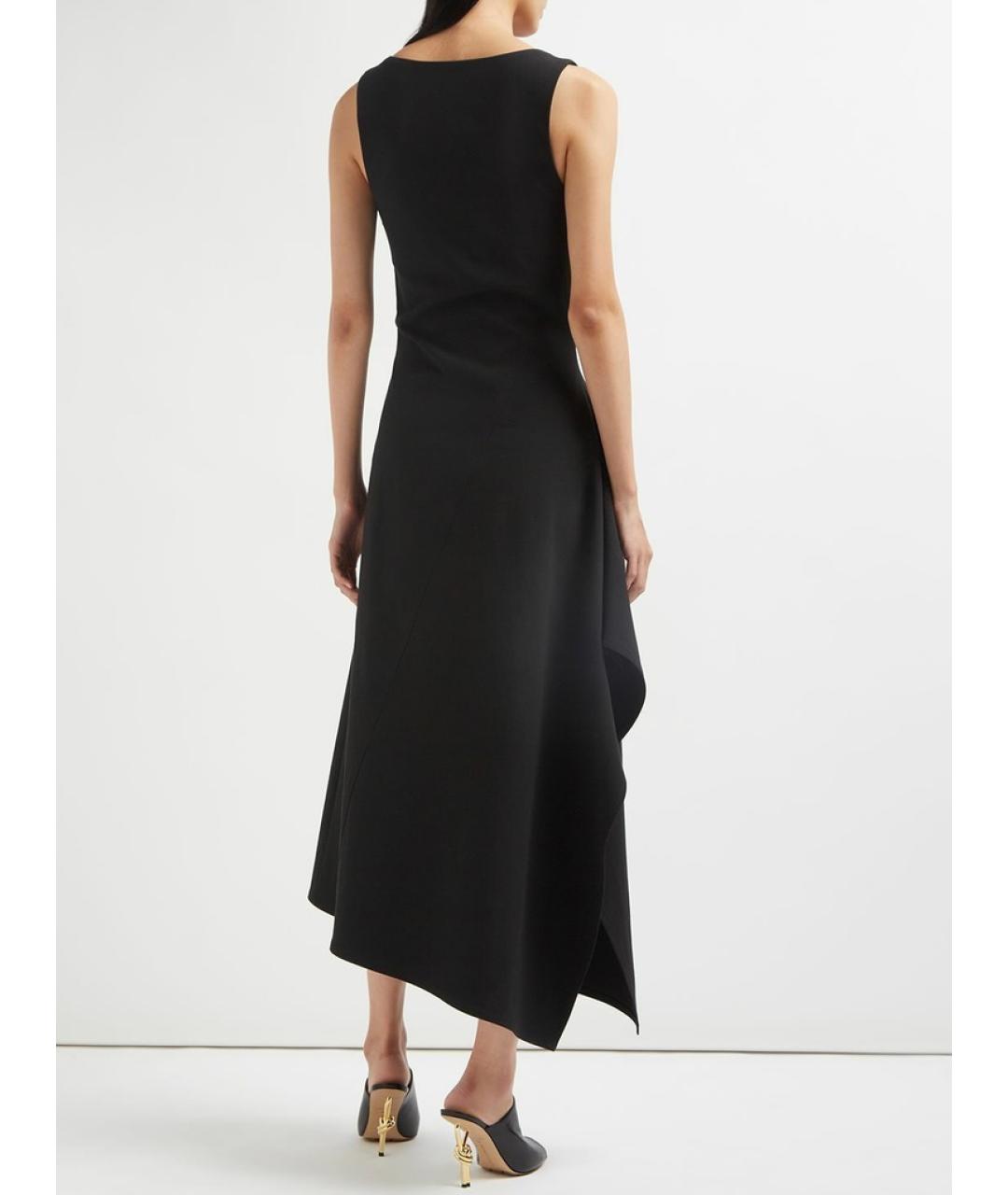 BOTTEGA VENETA Черное хлопко-эластановое коктейльное платье, фото 5