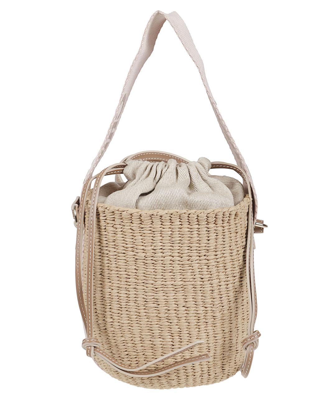 CHLOE Бежевая пелетеная сумка тоут, фото 1