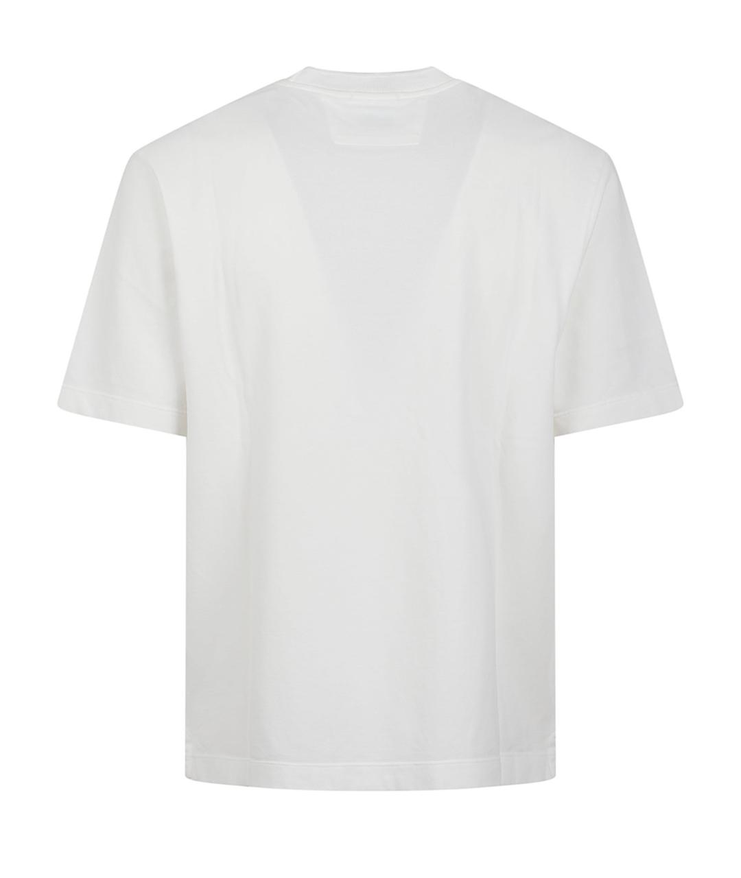 CP COMPANY Белая хлопковая футболка, фото 3