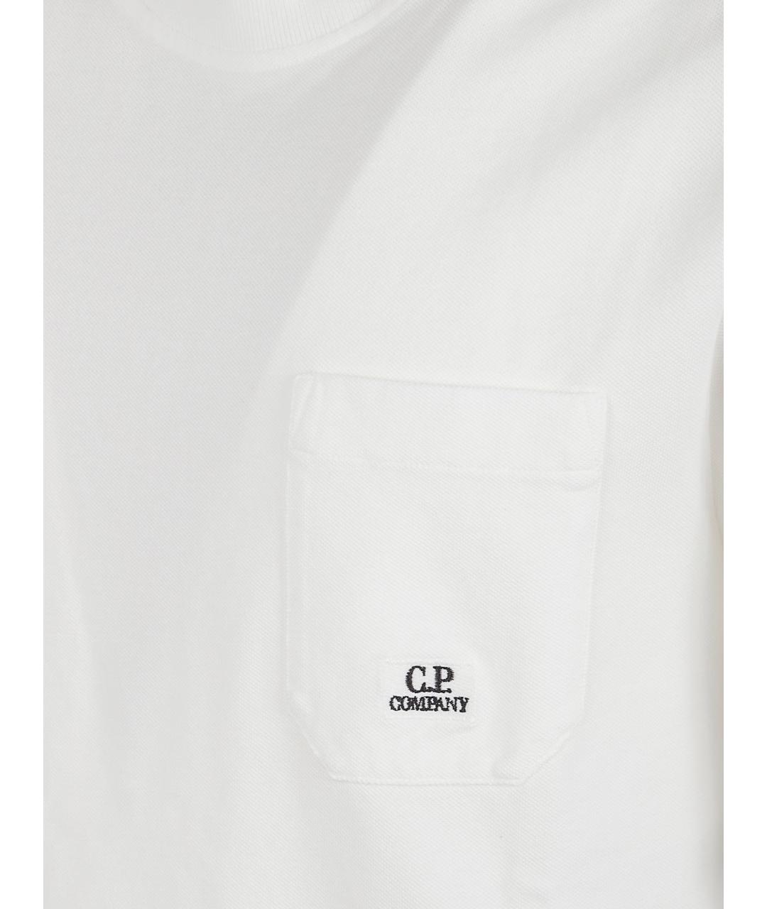 CP COMPANY Белая хлопковая футболка, фото 2