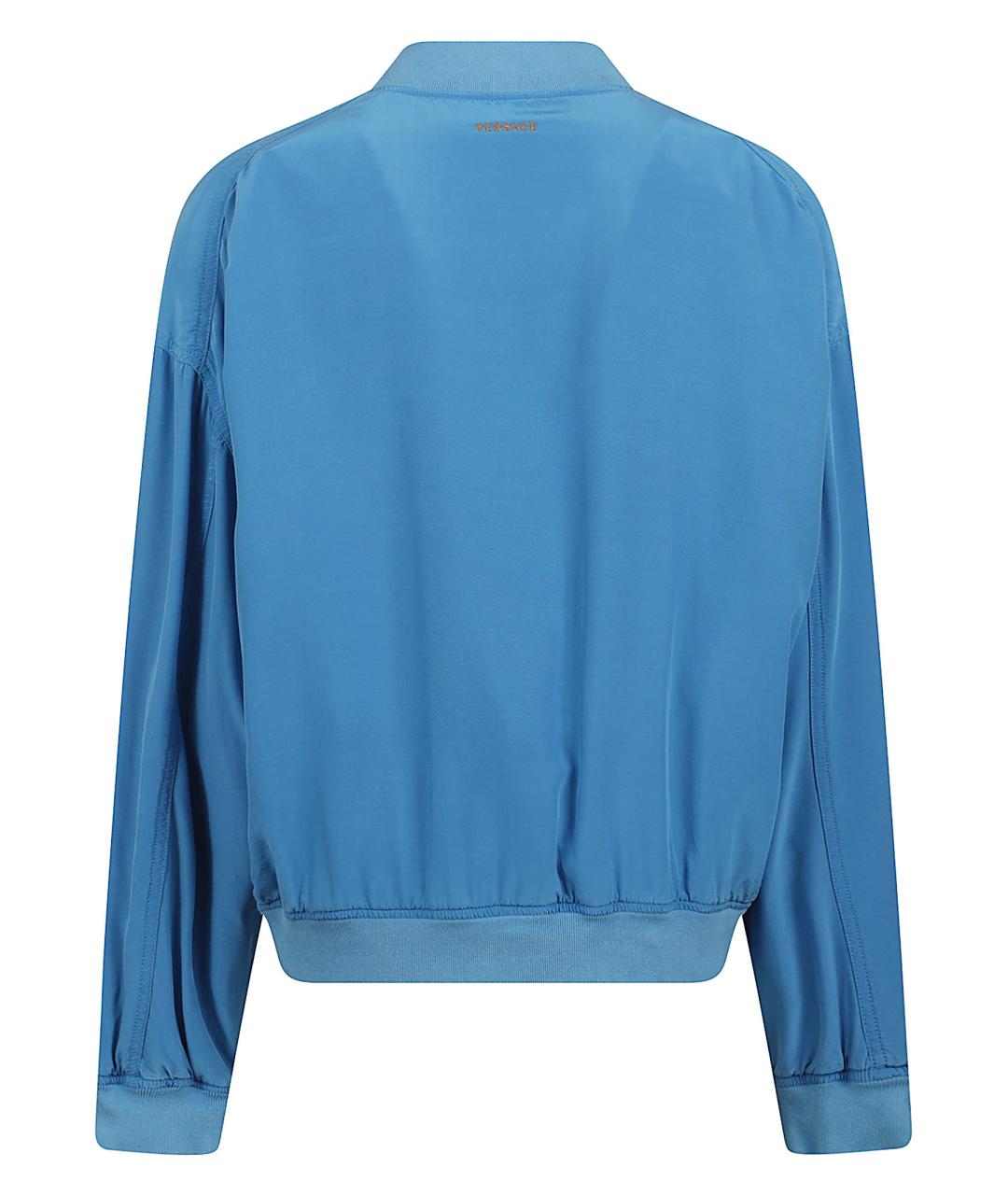 VERSACE Синяя шелковая куртка, фото 3