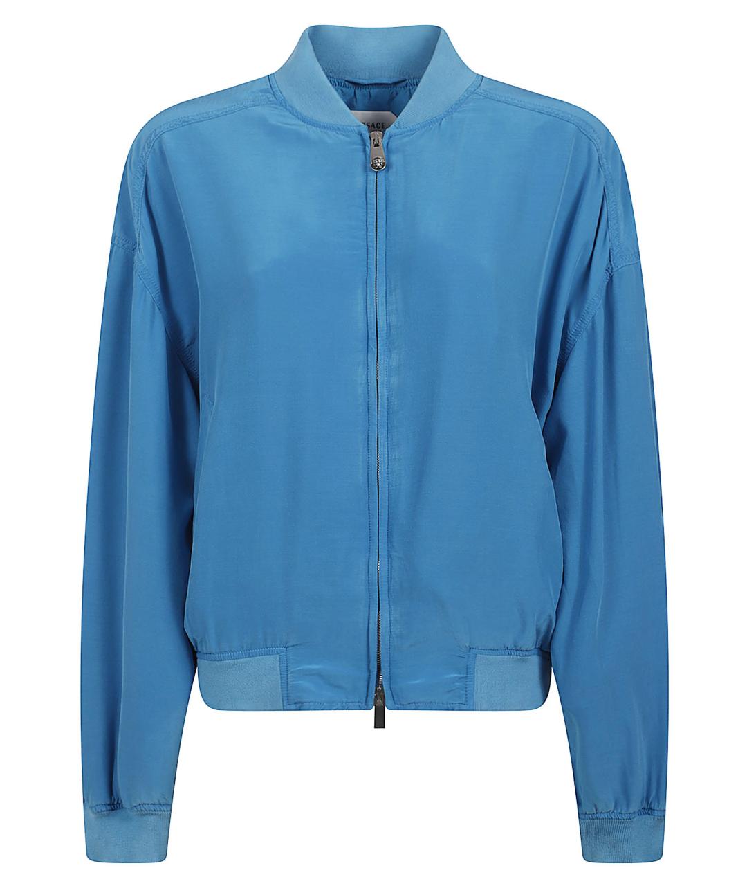 VERSACE Синяя шелковая куртка, фото 1