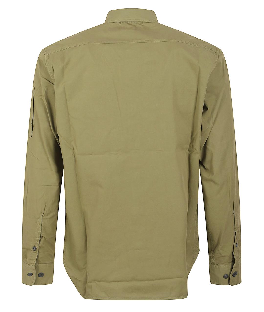 CP COMPANY Хаки хлопковая кэжуал рубашка, фото 3