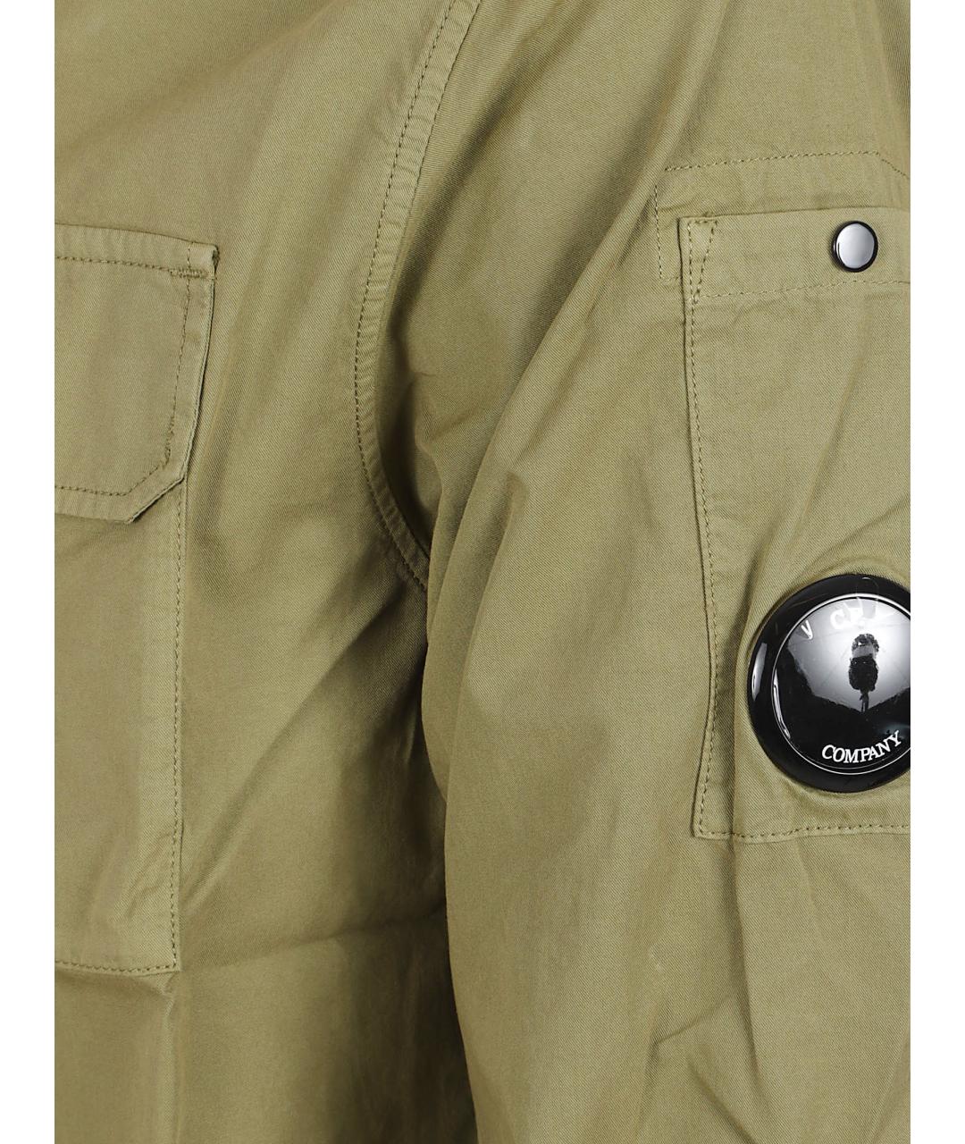 CP COMPANY Хаки хлопковая кэжуал рубашка, фото 2