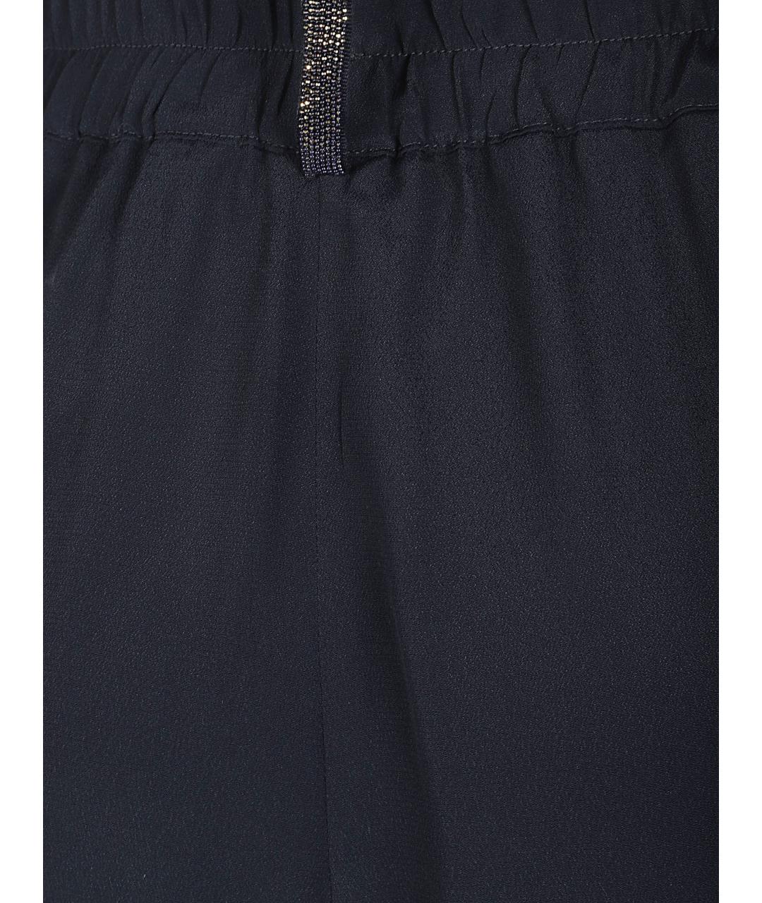 FABIANA FILIPPI Темно-синие ацетатные прямые брюки, фото 2