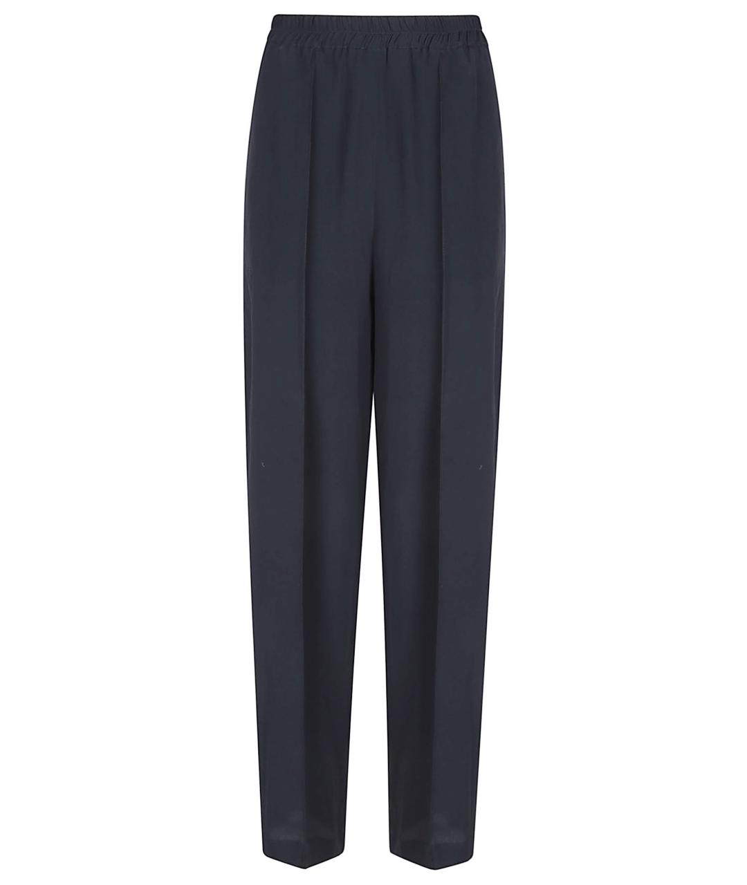 FABIANA FILIPPI Темно-синие ацетатные прямые брюки, фото 1