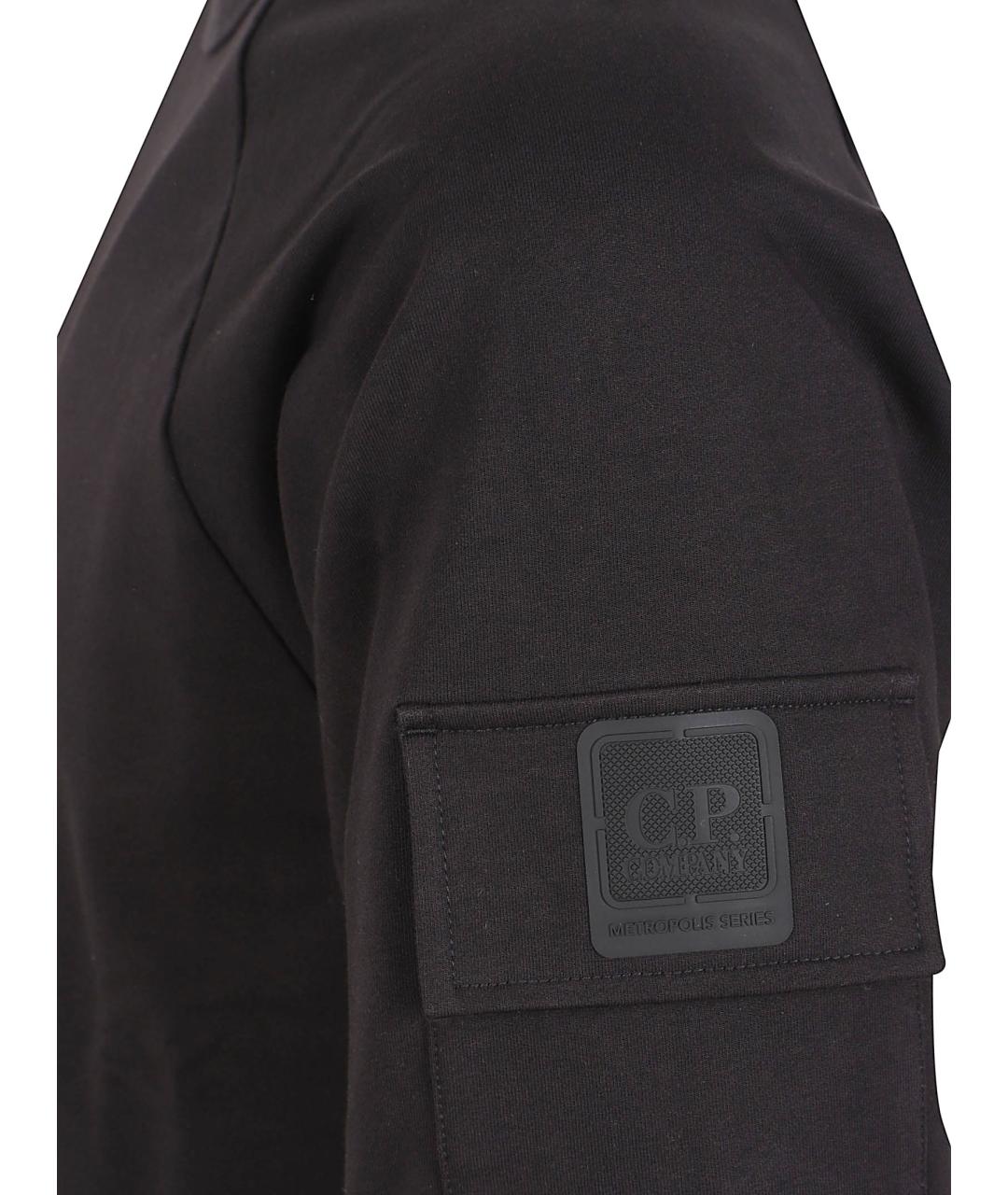 CP COMPANY Черная хлопковая футболка, фото 2